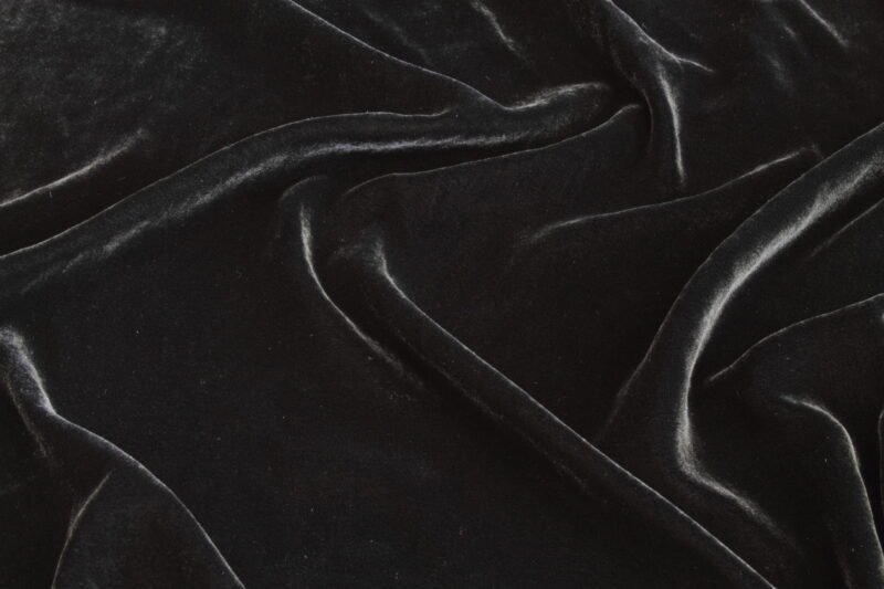 Velvet with Lycra S0205B Black, 110cm